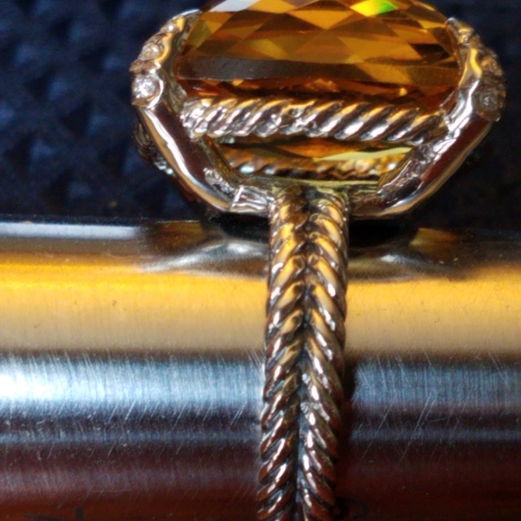SOLD@! David Yurman 20mm Lemon Citrine and Diam - Picture 3 of 12